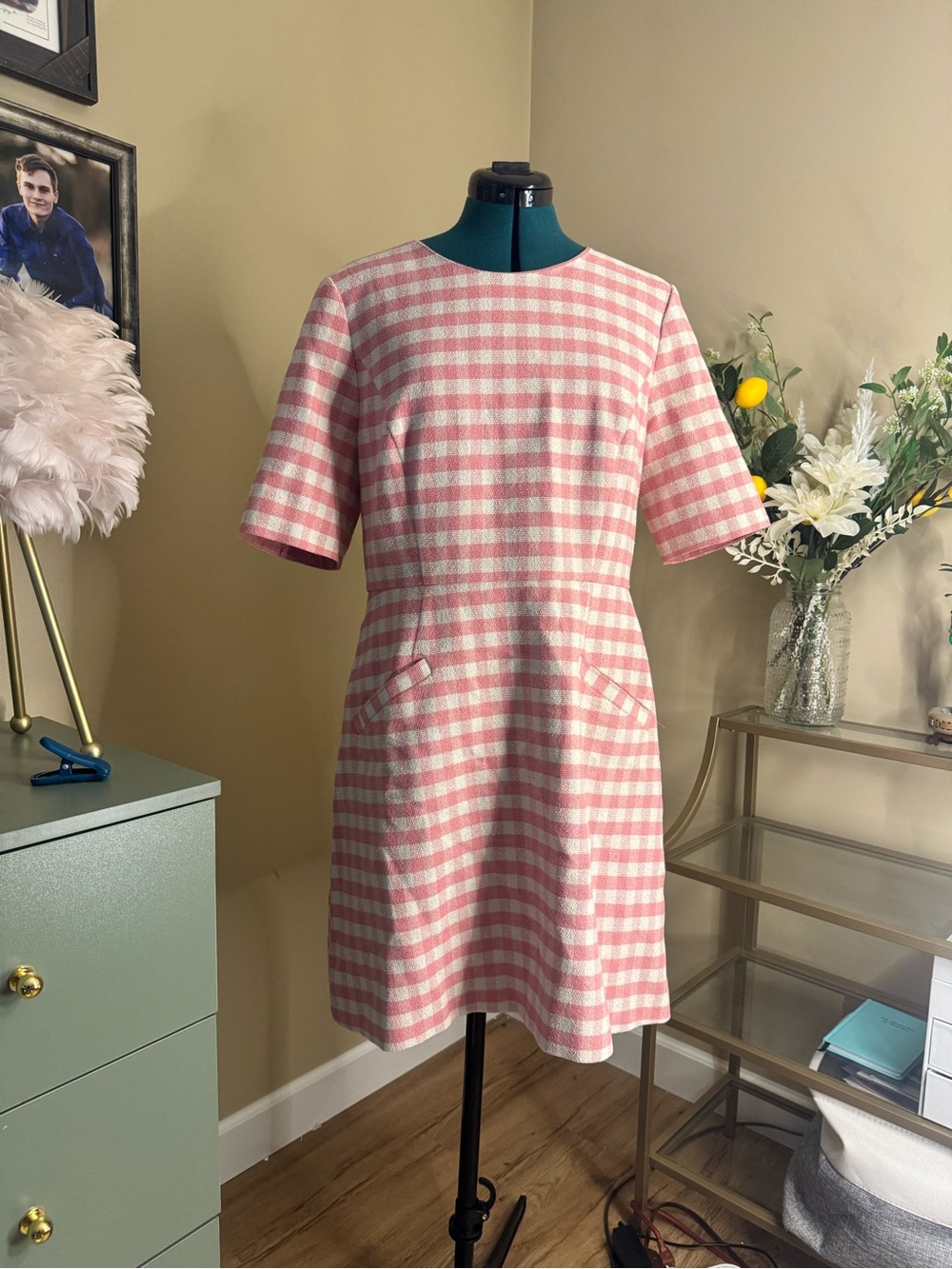 J. Crew Dusty Rose Lined Dress Top
